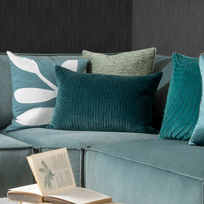 Hazel Velvet Cushion Ocean