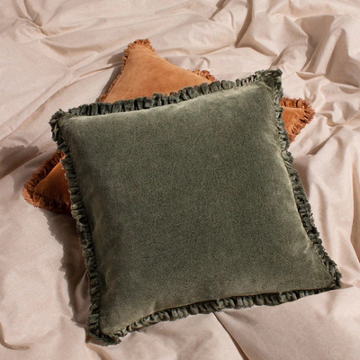 BERTIE CUSHION MOSS GREEN 45cm x 45cm