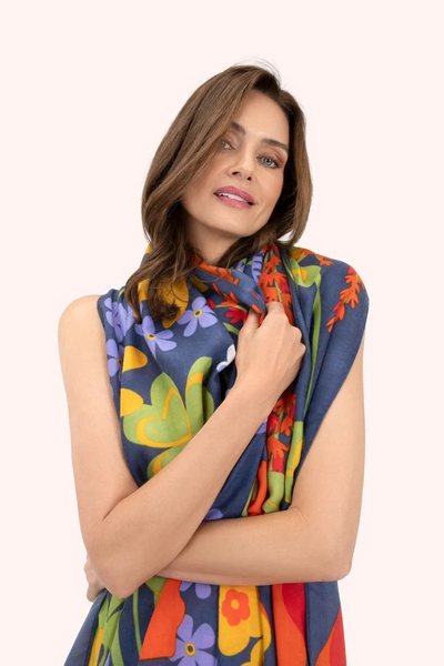 Nordic Meadow Print Scarf
