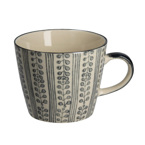 Gisela Graham Grey Stripe Berry Mug